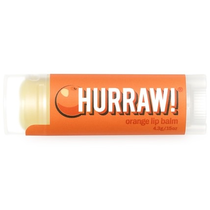 Lip Balm, Orange.15 oz (4.3 g) by Hurraw! Balm, 洗澡，美容，唇部護理，唇膏 HK 香港