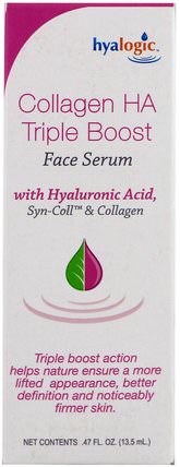 by Hyalogic Collagen HA Triple Boost Face Serum.47 fl oz (13.5 ml), 健康，皮膚血清，骨骼，骨質疏鬆症，膠原蛋白 HK 香港