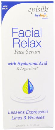 Facial Relax Face Serum, 1 fl oz (30 ml) by Hyalogic Episilk, 健康，皮膚精華，面霜一天 HK 香港