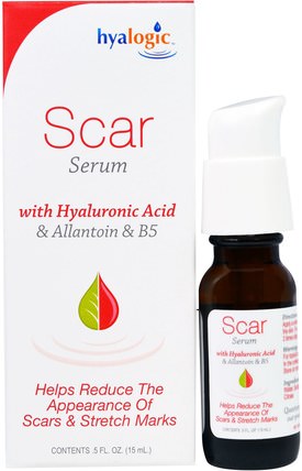 5 fl oz (15 ml) by Hyalogic Scar Serum with Hyaluronic Acid & Allantoin & B5, 美容，面部護理，面霜乳液，血清，健康，皮膚，妊娠紋疤痕 HK 香港