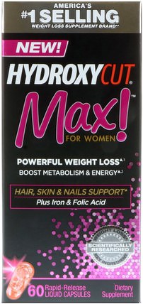 Max! for Women, 60 Rapid-Release Liquid Capsules by Hydroxycut, 運動，女性運動產品，健康，飲食 HK 香港