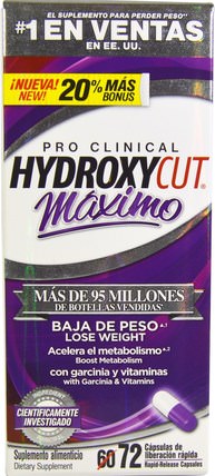 Pro Clinical, Maximo, 72 Rapid-Release Capsules by Hydroxycut, 減肥，飲食 HK 香港