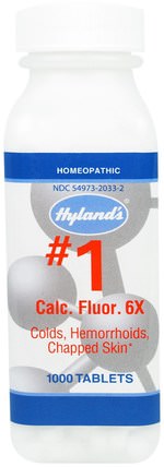 #1 Calc. Fluor. 6X, 1000 Tablets by Hylands, 補品，順勢療法，健康 HK 香港