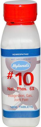 #10, Nat. Phos. 6X, 1000 Tablets by Hylands, 補品，順勢療法，骨骼，骨質疏鬆症，關節健康 HK 香港