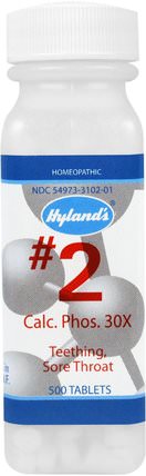 #2, Calc. Phos. 30X, 500 Tablets by Hylands, 健康，感冒流感和病毒，喉嚨護理噴霧，兒童健康，嬰兒出牙 HK 香港