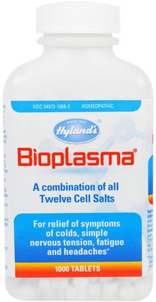 Bioplasma, 1000 Tablets by Hylands, 補品，順勢療法，健康 HK 香港