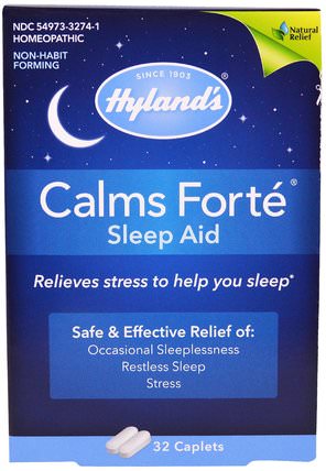 Calms Fort, Sleep Aid, 32 Caplets by Hylands, 補品，順勢療法，睡眠 HK 香港