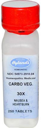 Carbo Veg. 30X, 250 Tablets by Hylands, 健康，胃灼熱和gerd，胃灼熱 HK 香港
