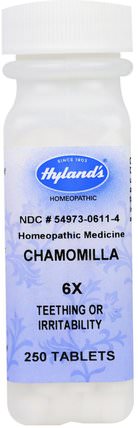 Chamomilla 6X, 250 Tablets by Hylands, 孩子的健康，寶寶出牙 HK 香港