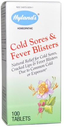 Cold Sores & Fever Blisters, 100 Tablets by Hylands, 健康，皰疹，唇皰疹產品 HK 香港
