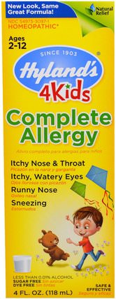 Complete Allergy 4 Kids, 4 fl oz (118 ml) by Hylands, 健康，過敏，過敏，兒童健康，補充兒童 HK 香港