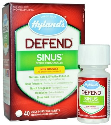 Defend, Sinus, 40 Quick-Dissolving Tablets by Hylands, 健康，鼻腔健康，鼻腔，補品，順勢療法過敏 HK 香港