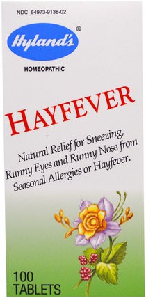 Hayfever, 100 Tablets by Hylands, 健康，過敏，過敏，補品，順勢療法過敏 HK 香港