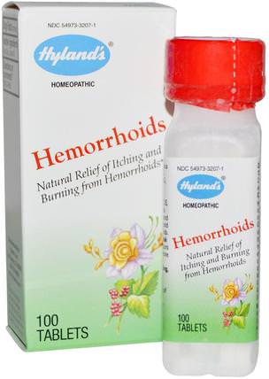 Hemorrhoids, 100 Tablets by Hylands, 補品，順勢療法，健康 HK 香港