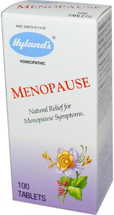 Menopause, 100 Tablets by Hylands, 健康，女性，更年期，補品，順勢療法女性 HK 香港