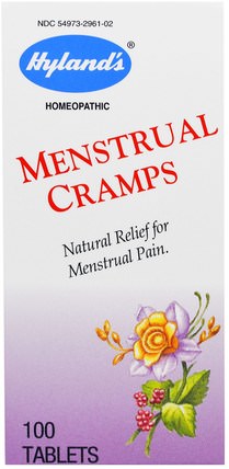 Menstrual Cramps, 100 Tablets by Hylands, 健康，經前綜合症，經前期，補品，順勢療法緩解疼痛 HK 香港
