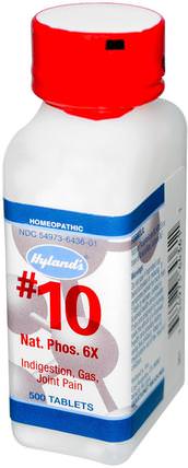 #10 Nat. Phos. 6X, 500 Tablets by Hylands, 補品，順勢療法，骨骼，骨質疏鬆症，關節健康 HK 香港