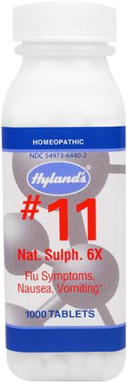 # 11 Nat. Sulph. 6X, 1.000 Tablets by Hylands, 健康，噁心緩解 HK 香港