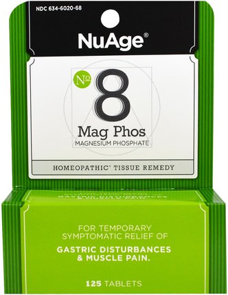 NuAge, No 8 Mag Phos, Magnesium Phosphate, 125 Tablets by Hylands, 健康，順勢療法緩解疼痛 HK 香港