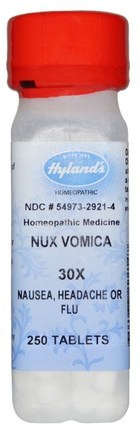 Nux Vomica 30X, 250 Tablets by Hylands, 補品，順勢療法，nux vomica HK 香港
