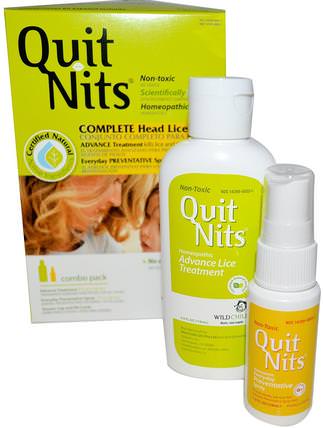 Quit Nits, Complete Head Lice Kit, 4 Piece Kit by Hylands, 洗澡，美容，頭髮，頭皮，健康 HK 香港