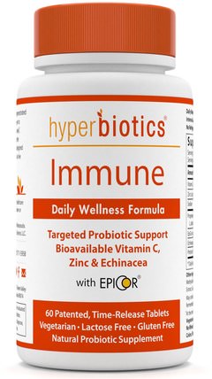 Immune, Daily Wellness Formula, 60 Time-Release Tablets by Hyperbiotics, 補充劑，益生菌，穩定益生菌，健康，感冒和病毒，免疫系統 HK 香港