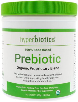 Prebiotic, Organic Proprietary Blend, 13.23 oz (375 g) by Hyperbiotics, 補充劑，益生菌 HK 香港