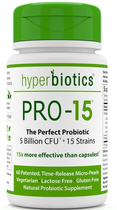 PRO - 15, The Perfect Probiotic, 5 Billion CFU, 60 Tablets by Hyperbiotics, 補充劑，益生菌，穩定的益生菌 HK 香港