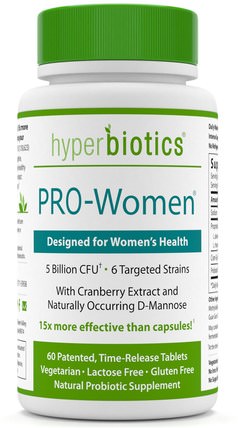 PRO-Women, 5 Billion CFU, 60 Time-Release Tablets by Hyperbiotics, 健康，女性，益生菌 HK 香港