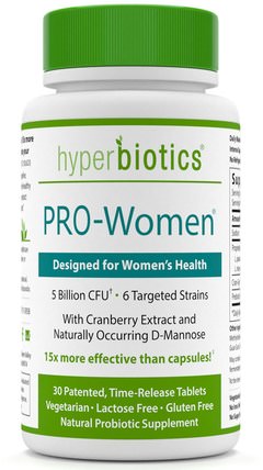 PRO-Women. Designed for Womens Health, 5 Billion CFU, 30 Tablets by Hyperbiotics, 健康，女性，補品，益生菌，穩定的益生菌 HK 香港