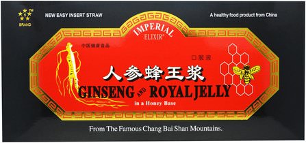 Ginseng and Royal Jelly, 30 Bottles, 0.34 fl oz (10 ml) Each by Imperial Elixir, 補充劑，adaptogen HK 香港