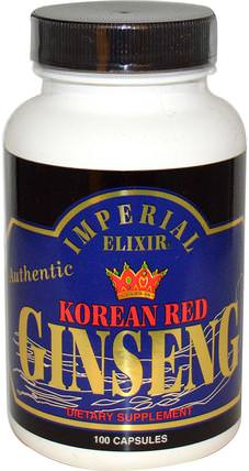 Korean Red Ginseng, 100 Capsules by Imperial Elixir, 補充劑，adaptogen HK 香港