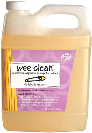 Wee Clean, Aromatherapy Laundry Soap for Babies, Lullaby Lavender, 32 fl oz (.94 L) by Indigo Wild, 家庭，洗衣粉，兒童健康，嬰兒洗衣粉 HK 香港