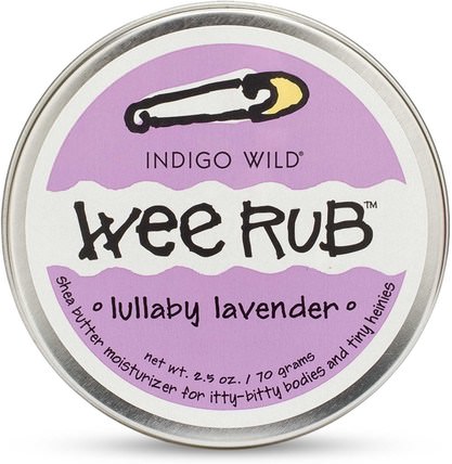 Wee Rub, Lullaby Lavender, 2.5 oz (70 g) by Indigo Wild, 兒童健康，尿布，尿布霜，沐浴，美容，潤膚露 HK 香港