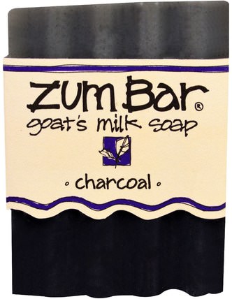Zum Bar, Goats Milk Soap, Charcoal, 1 Bar, 3 oz by Indigo Wild, 洗澡，美容，肥皂 HK 香港