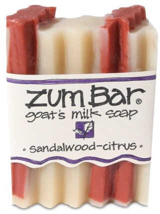 Zum Bar, Goats Milk Soap, Sandalwood-Citrus, 3 oz Bar by Indigo Wild, 洗澡，美容，肥皂 HK 香港