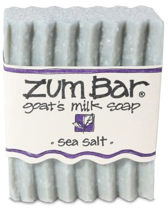 Zum Bar, Goats Milk Soap, Sea Salt, 3 oz Bar by Indigo Wild, 洗澡，美容，肥皂 HK 香港