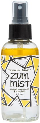 Zum Mist, Aromatherapy Room & Body Mist, Lavender-Lemon, 4 fl oz by Indigo Wild, 沐浴，美容，香水噴霧，家居，空氣清新劑除臭劑 HK 香港
