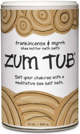 Zum Tub, Shea Butter Bath Salts, Frankincense & Myrrh, 12 oz (340 g) by Indigo Wild, 洗澡，美容，乳木果油，沐浴鹽 HK 香港