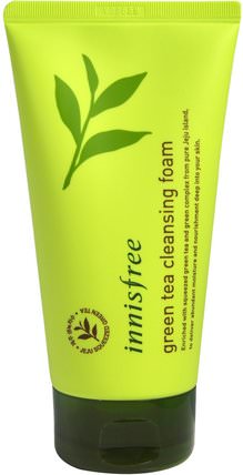 Green Tea Cleansing Foam, 150 ml by Innisfree, 美容，面部護理，洗面奶，沐浴 HK 香港