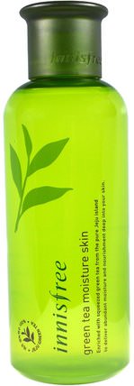 Green Tea Moisture Skin, 6.7 oz (200 ml) by Innisfree, 美容，面部護理，面霜乳液，精華素，綠茶皮膚 HK 香港