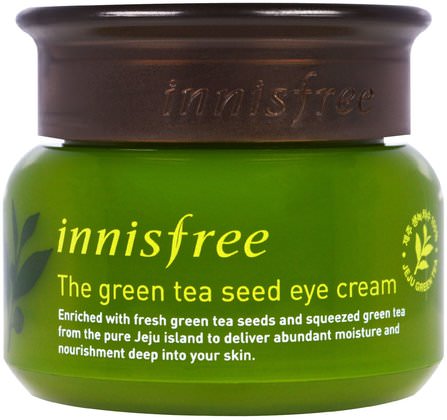 The Green Tea Seed Eye Cream, 30 ml by Innisfree, 美容，面部護理，面霜，乳液，綠茶皮，眼霜 HK 香港