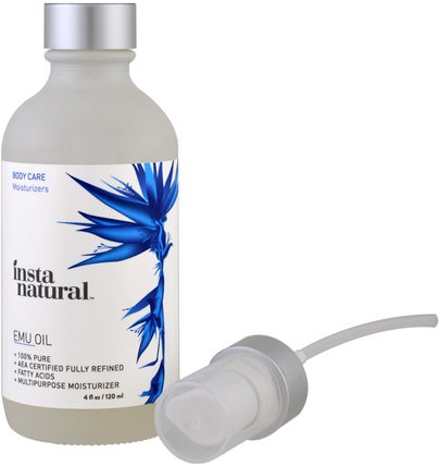100% Pure Emu Oil, Body Care, Moisturizers, 4 fl oz (120 ml) by InstaNatural, 健康，皮膚，鴯oil油 HK 香港