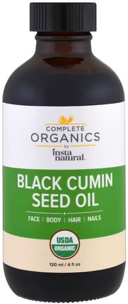 Complete Organic Black Cumin Seed Oil, 4 fl oz (120 ml) by InstaNatural, 健康，皮膚，按摩油 HK 香港