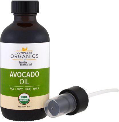 Complete Organics, Avocado Oil, 4 fl oz (120 ml) by InstaNatural, 健康，皮膚，鱷梨油 HK 香港