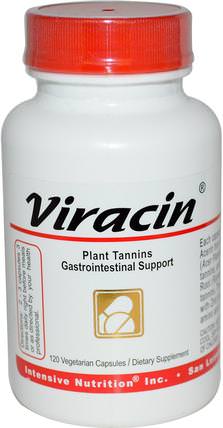 Viracin, Plant Tannins Gastrointestinal Support, 120 Veggie Caps by Intensive Nutrition, 健康，消化，胃 HK 香港