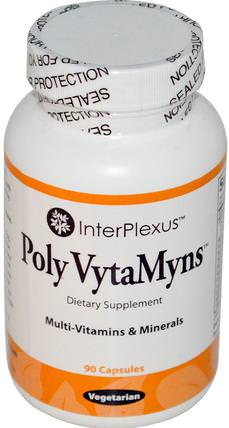Multi-Vitamins & Minerals, 90 Capsules by InterPlexus Poly VytaMyns, 維生素，多種維生素 HK 香港