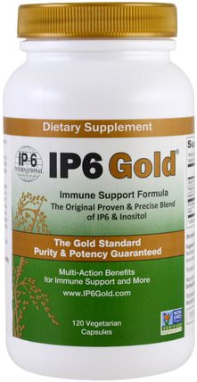 IP6 Gold, Immune Support Formula, 120 Vegetarian Capsules by IP-6 International, 補充劑，抗氧化劑，ip 6 HK 香港