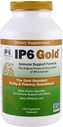 IP6 Gold, Immune Support Formula, 240 Vegetarian Capsules by IP-6 International, 補充劑，抗氧化劑，ip 6 HK 香港