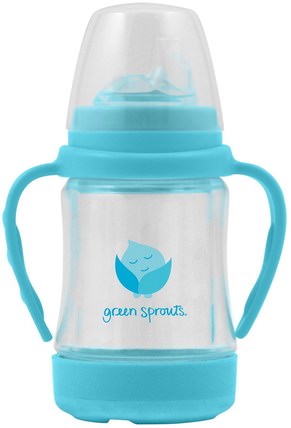 6+ Months, 9+ Months, Light Blue, 1 Cup, 4 oz (125 ml) by iPlay Glass Sip & Straw Cup, 兒童健康，兒童食品，嬰兒餵養，吸管杯 HK 香港